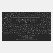  Minimal Black & White Camera Pattern Photography Rechteckiger Aufkleber (Vorderseite)