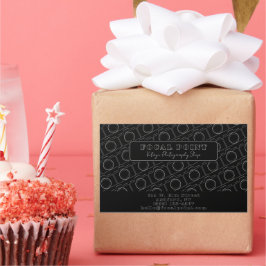  Minimal Black & White Camera Pattern Photography Rechteckiger Aufkleber