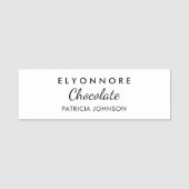 Minimal Black White Custom Staff Namensschild (Vorderseite)