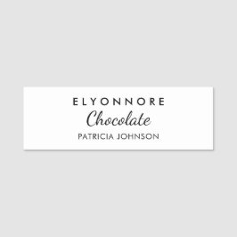 Minimal Black White Custom Staff Namensschild