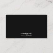 Minimal Black & White Horse Foto Reittier Visitenkarte (Rückseite)