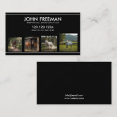 Minimal Black & White Horse Foto Reittier Visitenkarte (Vorne/Hinten)