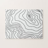 Minimal Black & White line art Modern Design Puzzle (Horizontal)