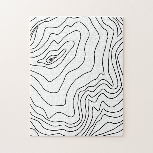 Minimal Black & White line art Modern Design Puzzle (Vertikal)