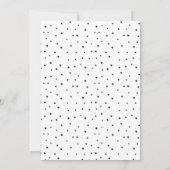 Minimal Black & White Panda 1. Geburtstag Party Einladung (Rückseite)