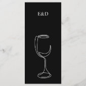 Minimal Black&White Wedding Bar Menükarte (Rückseite)