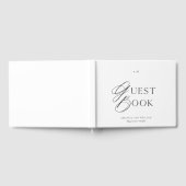Minimal Black & White Wedding Guest Book Gästebuch (Voll)