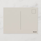 Minimal Blank Color  Postkarte (Rückseite)