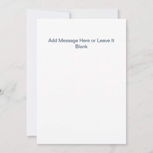 Minimal blaue Blüte mit Hochzeitscouch Einladung (Rückseite)