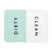 Minimal blaue Geschirrspüler sauber oder dreckig M Magnet (Horizontal)