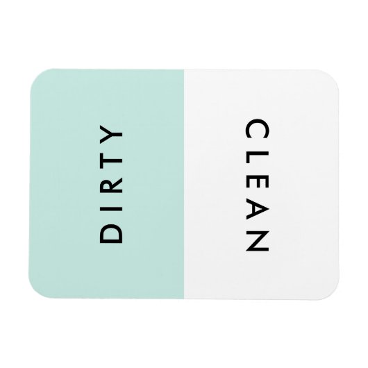 Minimal blaue Geschirrspüler sauber oder dreckig M Magnet (Horizontal)