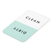 Minimal blaue Geschirrspüler sauber oder dreckig M Magnet (Linke Seite)