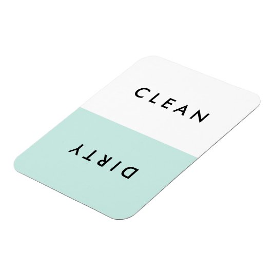 Minimal blaue Geschirrspüler sauber oder dreckig M Magnet (Linke Seite)