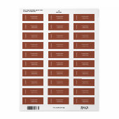 Minimal BLESSED | Terracotta Holiday Address Label (Vorne)