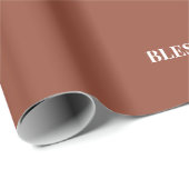 Minimal BLESSED | Terrakotta-Feiertage Geschenkpapier (Rolleneckpunkt)