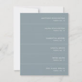 Minimal Blue Aquamarin Gray Wedding Place Name Car (Vorderseite)