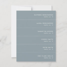 Minimal Blue Aquamarin Gray Wedding Place Name Car