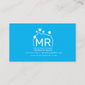 Minimal Blue Bubbles Car Wash Designer Visitenkarte (Rückseite)