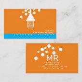 Minimal Blue Bubbles Car Wash Räume Designer B Visitenkarte (Vorne/Hinten)