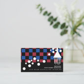 Minimal Blue Bubbles Car Wash Räume Designer C Visitenkarte (Stehend Vorderseite)