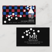 Minimal Blue Bubbles Car Wash Räume Designer C Visitenkarte (Vorne/Hinten)