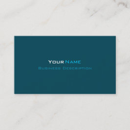 Minimal Blue Business Card Visitenkarte