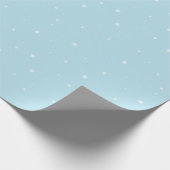 Minimal Blue Christmas Wrapping Paper Geschenkpapier (Ecke)