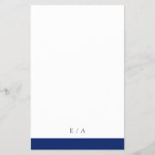 Minimal Blue Elegante Budget Hochzeitsprogramm für (Hinten)