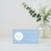 MINIMAL BLUE FARBUNTERNEHMEN LOGO BUSINESS CUSTOM VISITENKARTE (Stehend Vorderseite)