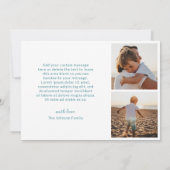 Minimal Blue Foto Modernes Weihnachtsfest Feiertagskarte (Rückseite)