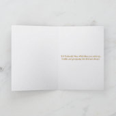 Minimal Blue & Gold Mosque Skyline Eid Mubarak  Karte (Innenseite)