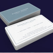 Minimal blue-gray and white reversible card design visitenkarte