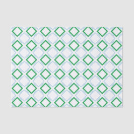 Minimal Blue Green Diamond japanischer Text Seidenpapier