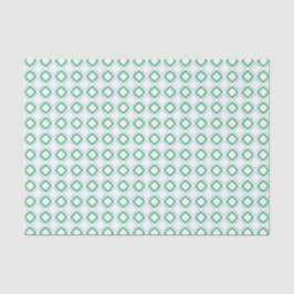 Minimal Blue Green Diamond japanischer Text Seidenpapier