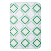 Minimal Blue Green Large Diamond Japanischer Text Badematte (Vorderseite Vertikal)