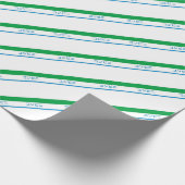 Minimal Blue Green Medium Japanischer Text Geschenkpapier (Ecke)