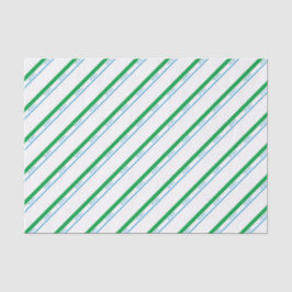 Minimal Blue Green Medium Stripe japanischer Text Seidenpapier