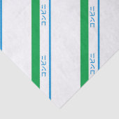 Minimal Blue Green Medium Stripe japanischer Text Seidenpapier (Detail)