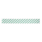 Minimal Blue Green Small Strip japanischer Text Satinband (Vorderseite)