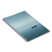 Minimal Blue Lake Canoe Reflection Notebook Notizblock (Rechte Seite)