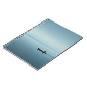 Minimal Blue Lake Canoe Reflection Notebook Notizblock (Linke Seite)