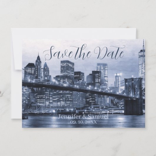 Minimal Blue NYC Design (Vorderseite)