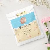 Minimal Blue Ocean Summer Wedding Geschenktütchen (Versiegelt)