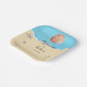 Minimal Blue Ocean Summer Wedding Pappteller (Gewinkelt)