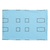 Minimal Blue Personalized Geometric Simple Bedding Kissenbezug (Rückseite)