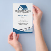 Minimal Blue Real Estate Agent House Logo Flyer (Handgriff)