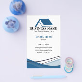 Minimal Blue Real Estate Agent House Logo Flyer (Einzeln)