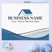 Minimal Blue Real Estate Agent House Logo Flyer (Einzeln)