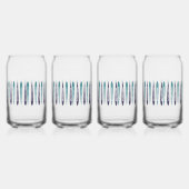 Minimal Blue Retro Inspiriert Dosenglas (Rechts)