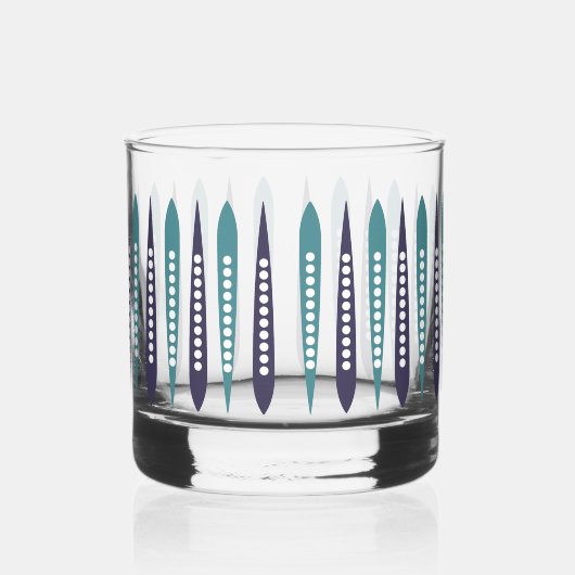 Minimal Blue Retro Inspiriert Whiskyglas (Rechts)